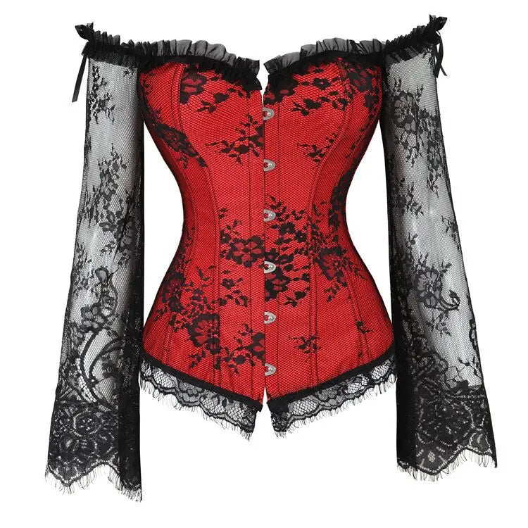 Lace Corset Top Women Shapewear Fajas Waist Trainer Slimming Lingerie Blusas Body Shaper Woman Corsets Sexy Outwear Shaping Tops voguable