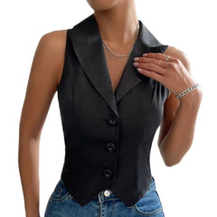 2024 spring new women's fashion Europe and the United States style casual slim vest vest vest voguable