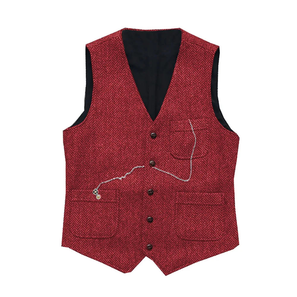 Casual Formal Business Vest for Men Single Breasted Slim Fit Vintage  Waistcoat Casual Gilet voguable