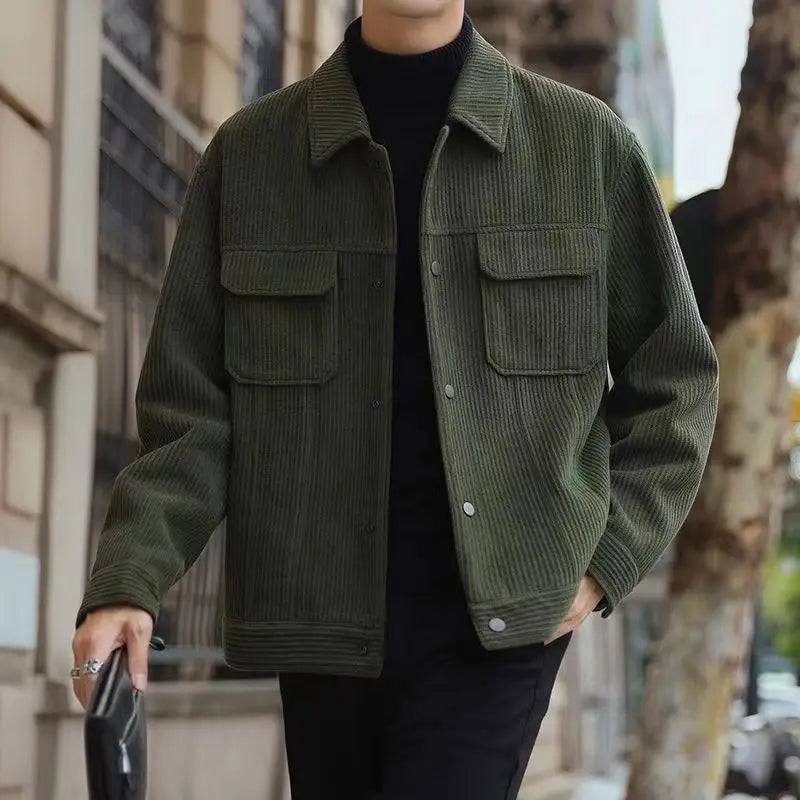 Spring Autumn Business Fashion Harajuku Coats Men Solid Male Clothes Loose Casual Tops All Match Jacket Long Sleeve Outerwear voguable