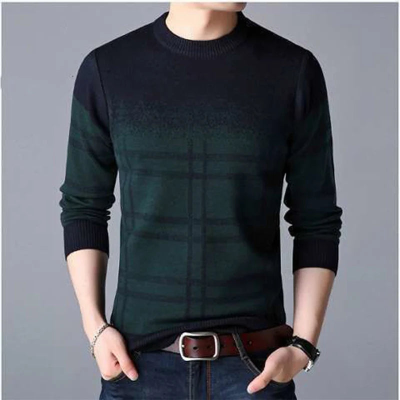 Autumn Winter KPOP Fashion Harajuku Sweater Man All Match Thick Knitting Tops Men Loose Casual Long Sleeve Pullover Y2K T-shirts voguable