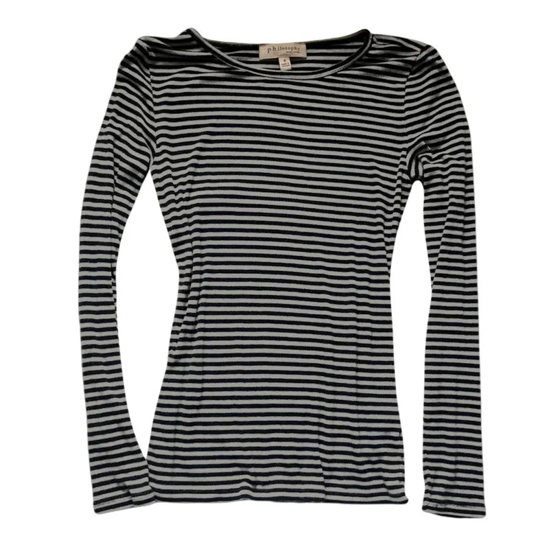 Women Harajuku Striped Long Sleeve T-Shirts Crew Neck Slim Blouse Y2K Grunge Goth Tops Tee Dark Academia Clothing Streetwear voguable