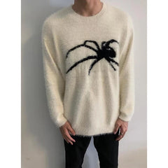 Autumn Winter Fashion Harajuku Animal Sweaters Men Casual Spider Knitwear Tops Long Sleeve Pullover Y2K All Match Male Clothes voguable