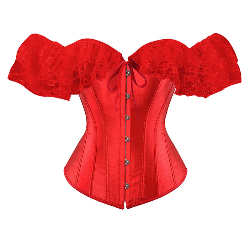 Lace Corset Top Women Shapewear Fajas Waist Trainer Slimming Lingerie Blusas Body Shaper Woman Corsets Sexy Outwear Shaping Tops voguable