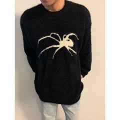 Autumn Winter Fashion Harajuku Animal Sweaters Men Casual Spider Knitwear Tops Long Sleeve Pullover Y2K All Match Male Clothes voguable