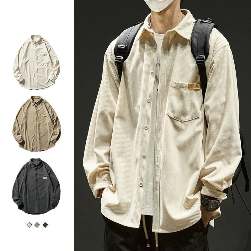 Fashionable Comfortable Overalls Men's Spring Autumn Shirt Men's Long-Sleeved Japanese Loose Men's Jacket Y2k Men's Casual Shirt voguable