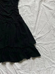 Punk Sexy Dresses Women Clothes Summer Vintage 90s Korea Dress Sweet Girl High Waist Slim Gothic Harajuku Y2k Short Halter Dress voguable