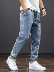 Spring Summer Black Blue Cargo Jeans Men Streetwear Denim Jogger Pants Men Baggy Harem Jean Trousers Plus Size 6XL 7XL 8XL voguable