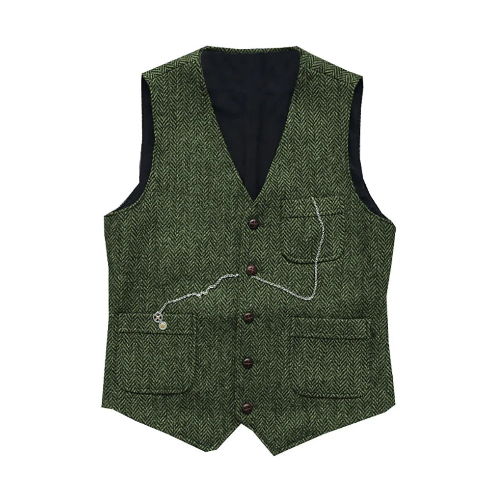 Casual Formal Business Vest for Men Single Breasted Slim Fit Vintage  Waistcoat Casual Gilet voguable