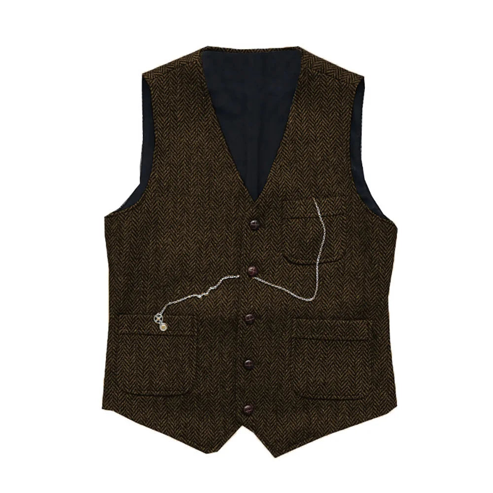 Casual Formal Business Vest for Men Single Breasted Slim Fit Vintage  Waistcoat Casual Gilet voguable