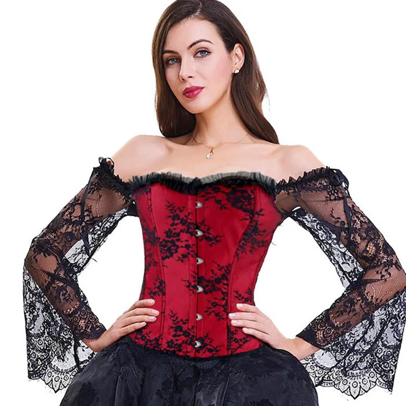 Lace Corset Top Women Shapewear Fajas Waist Trainer Slimming Lingerie Blusas Body Shaper Woman Corsets Sexy Outwear Shaping Tops voguable