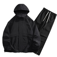 Hip Hop Mens Tracksuit Set Pant Zippers Pockets Outwear Streetwear Windbreaker Jackets And Pants 2 pcs Clothing gotmes-shop