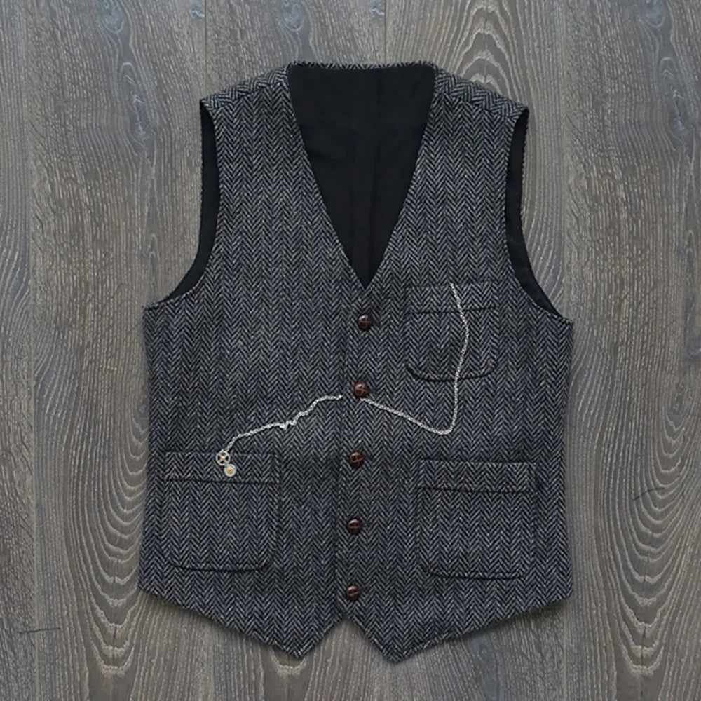 Casual Formal Business Vest for Men Single Breasted Slim Fit Vintage  Waistcoat Casual Gilet voguable