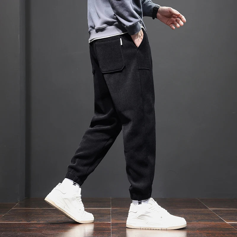 2024 Elegant Fashion Harajuku Slim Fit Ropa Hombre Loose Casual All Match Leggings Solid Straight Cylinder Pockets Harlan Pants voguable