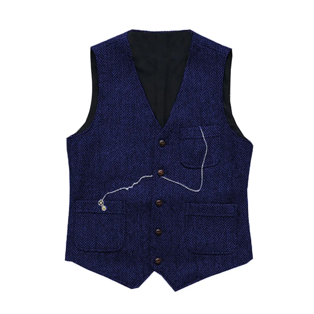 Casual Formal Business Vest for Men Single Breasted Slim Fit Vintage  Waistcoat Casual Gilet voguable