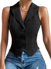 2024 spring new women's fashion Europe and the United States style casual slim vest vest vest voguable