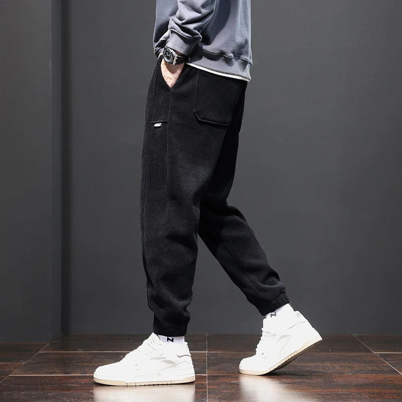 2024 Elegant Fashion Harajuku Slim Fit Ropa Hombre Loose Casual All Match Leggings Solid Straight Cylinder Pockets Harlan Pants voguable