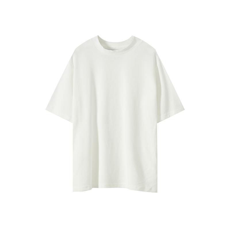 T-Shirt Basic in Cotone con Collo Piccolo mysite