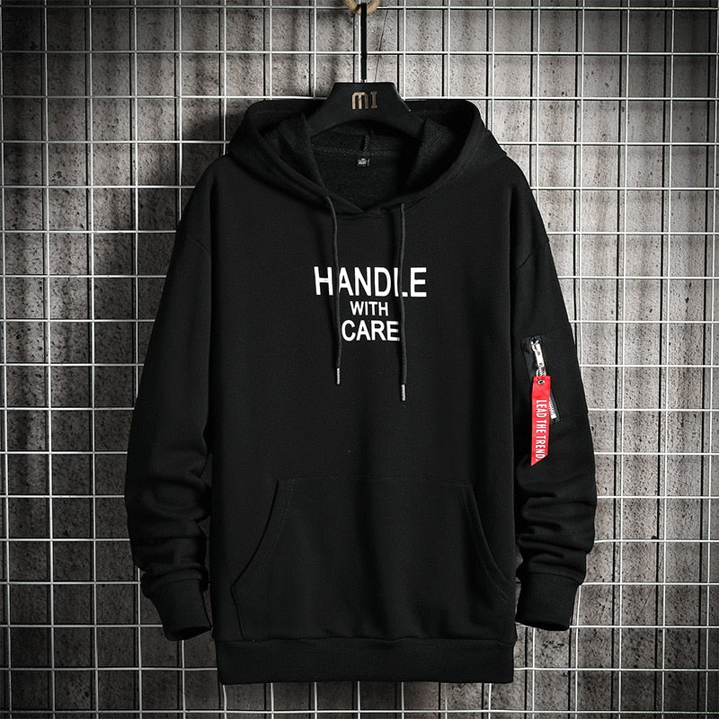 Voguable  Autumn High Street Mens Hoodie Hip Hop Spliced Sweatshirt Fashion Casual Men Harajuku Oversized Sweatshirt Loose Clothing voguable