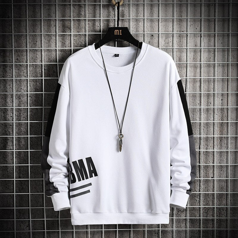 Voguable Men Hip Hop Hoodie O-neck Sweatshirt 2021 Long Sleeve Crewneck Sweatshirt Street Fashion Men Clothing Pullover Tops Casual Tops voguable