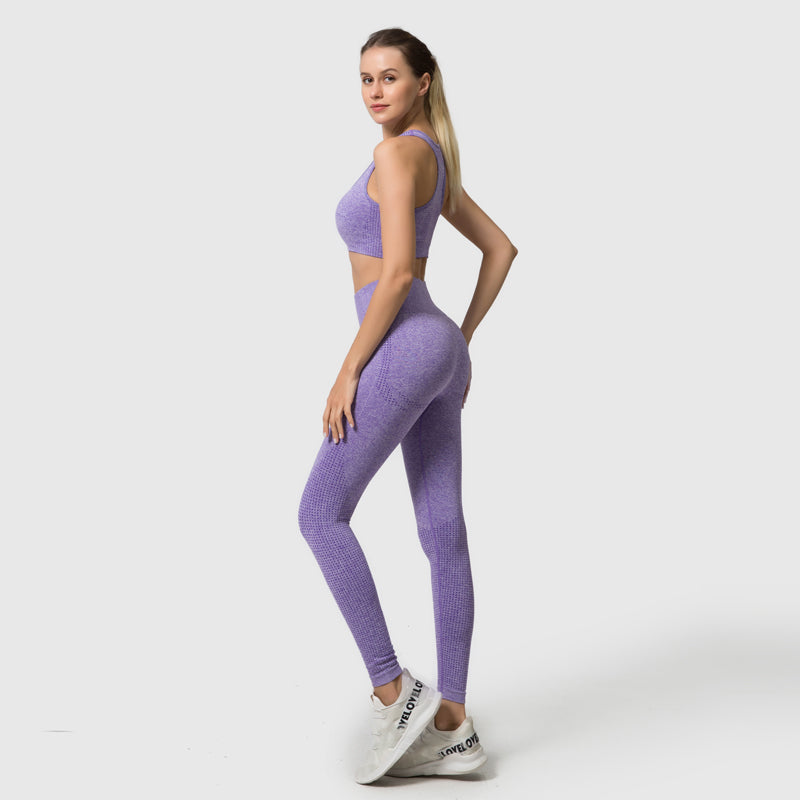 2/3/5PCS Seamless Women Yoga Set Workout Sportswear Gym Clothing Fitness Long Sleeve Crop Top High Waist Leggings Sports Suits voguable