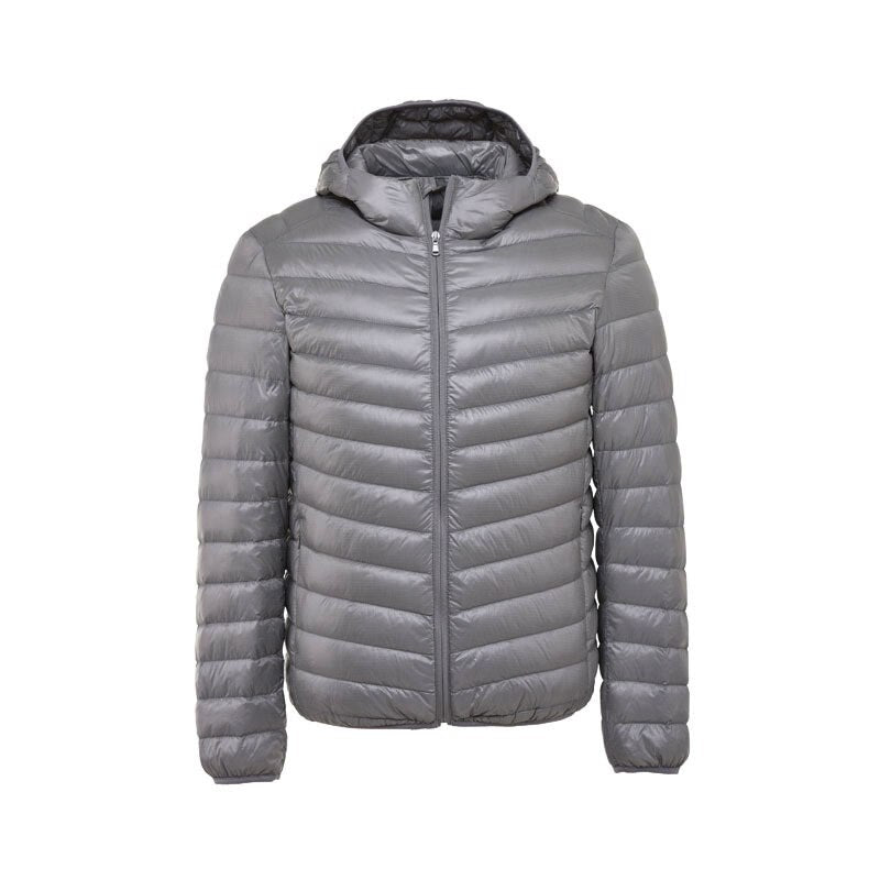 Voguable Winter Autumn Winter Down Jacket Men's Lightweight FashionTrend Hooded And Thickened White Down Men's Coat voguable