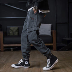 Voguable Plus size Jeans Men Hip hop StreetWear Joggers Ankle Length Denim Cargo Pants Loose Pocket Harem Trousers Sweatpants voguable