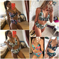 2022 Sexy Brazilian Bikinis Women Swimsuit Padded Swimwear Halter Bikini Set Push Up Beach Wear Bathing Suit Swimming Maillot voguable