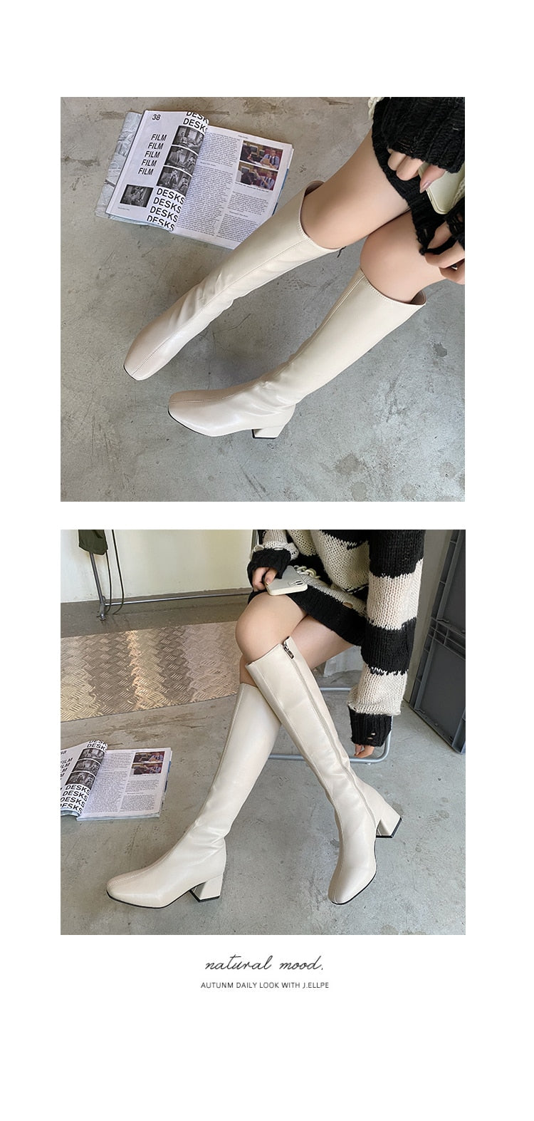 Boots Flat Platform Boots-women Women's Rubber Shoes Rain Sexy Thigh High Heels High Sexy Luxury Designer Round Toe Booties voguable