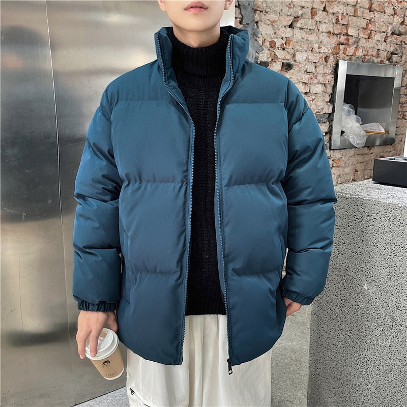 Voguable Thicken Warm Jackets Mens 2022 Winter New Japanese Street Unisex Loose Hip Hop High Street All-match Stand Collar Puffer Jackets voguable