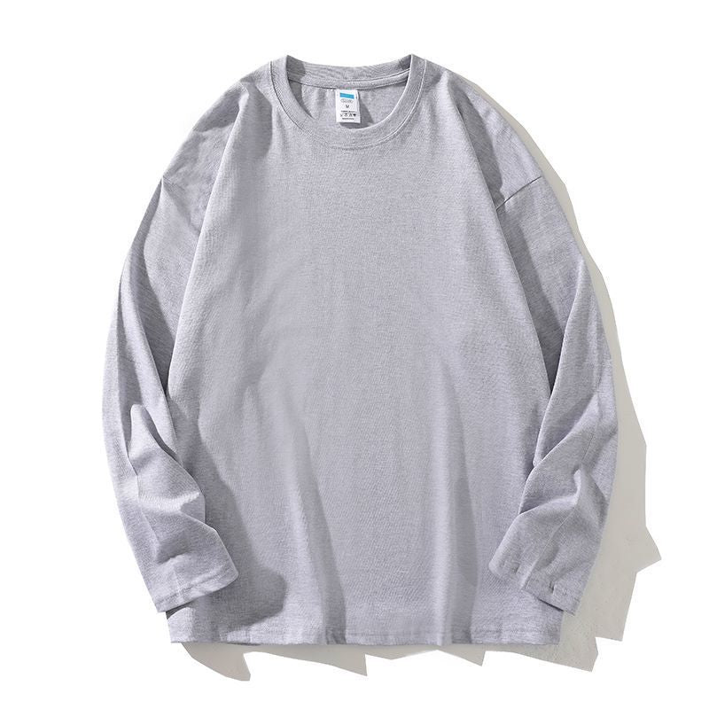 Autumn Men's Oversized T-Shirt Solid Color Basic T shirt O Neck Long Sleeve Casual T-shirt Man Casual Tees Pullovers voguable