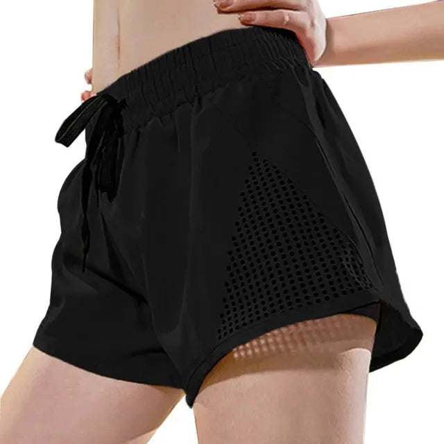 Women 2 In 1 Butt Scrunch Skirted Running Shorts Quick Dry Fake Skirt Sexy Gym Workout Short Pants Yoga Shorts voguable