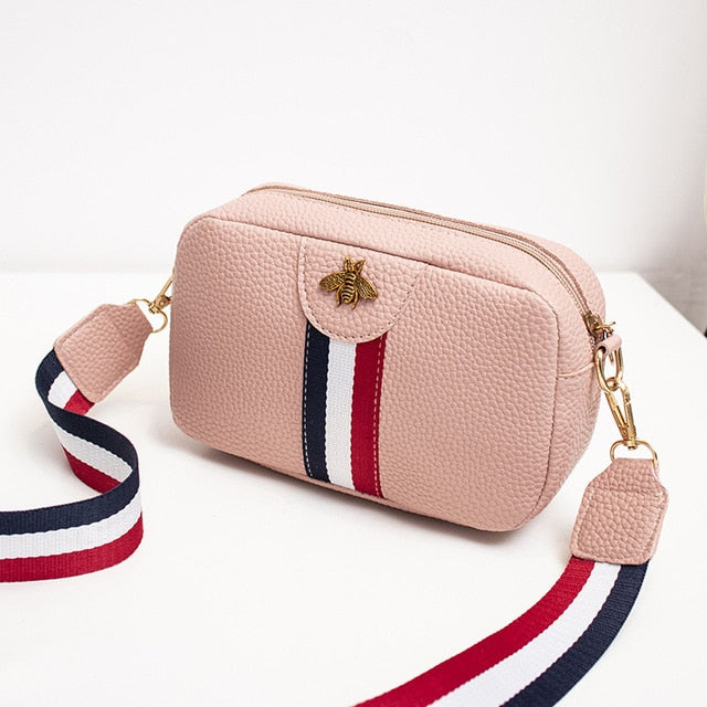 Wholesale Bee Women's Shoulder/Crossbody Bag Stripe Zipper Fashion Belt Wholesale 2020 New Style Mini Purse voguable