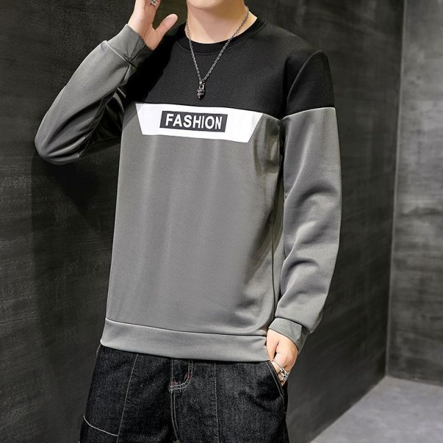 Voguable Men's Hoodies Long Sleeve Sweatshirt 2021 new Spring autumn trend preppy style teenage boy male khaki dark gray voguable