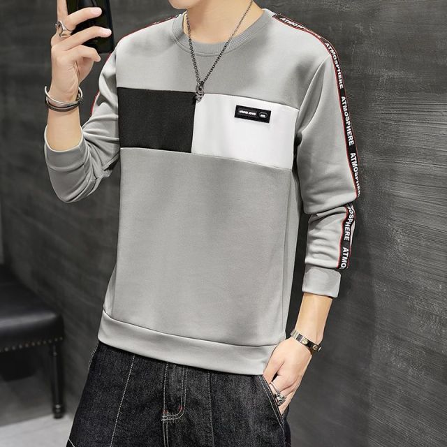 Voguable Men's Hoodies Long Sleeve Sweatshirt 2021 new Spring autumn trend preppy style teenage boy male khaki dark gray voguable